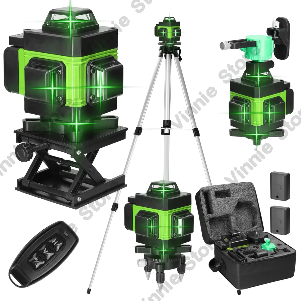tripod/nivel a laser 16 Lines Laser profesional Level green line Self-leveling 360 autonivelant