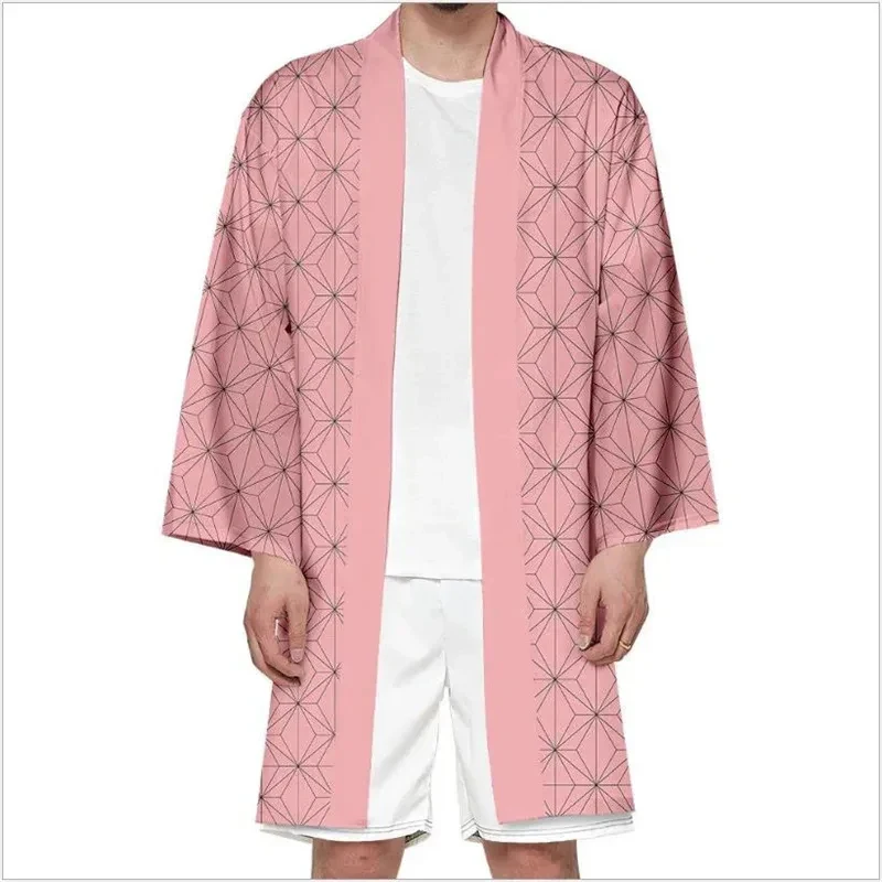 

2025 Cosplay Adult Kid Kimono Cardigan Coat Tanjirou Nezuko Tomioka Giyuu Haori Cape Halloween Costume gf;.9