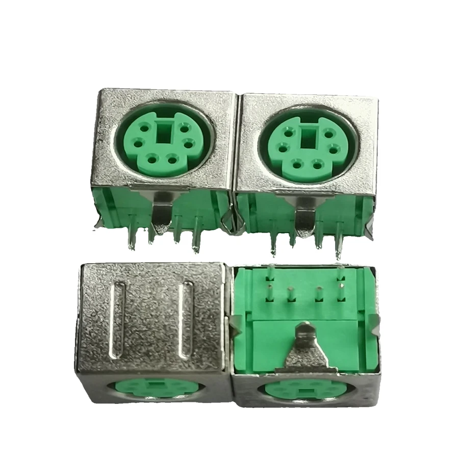 

20PCS/Lot PS2 6P Female Plug/Jack/Socket Connector Green 6Pin For Keyboard/Mouse