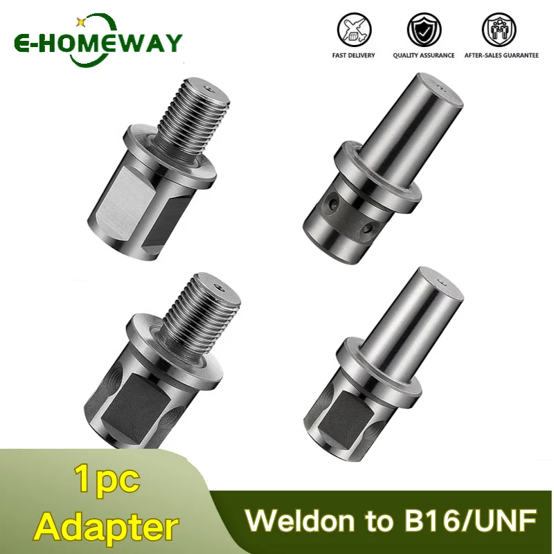 

3/4" Weldon/Universal/FEIN-Quick to B16 Taper Shaft Adapter | 1/2"-20UNF Thread | Magnetic Drill Chuck Accessory for Bench Drill