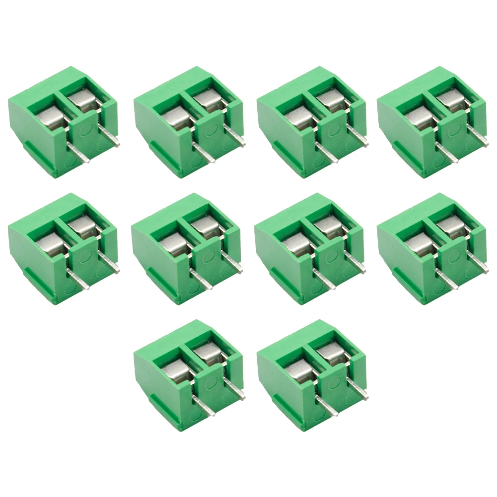 10Pcs PCB Mount Screw Terminal Block Connector Pitch 5.0mm KF301 Terminals Block Connector Assortment Kit Straight Pin 2P 3P