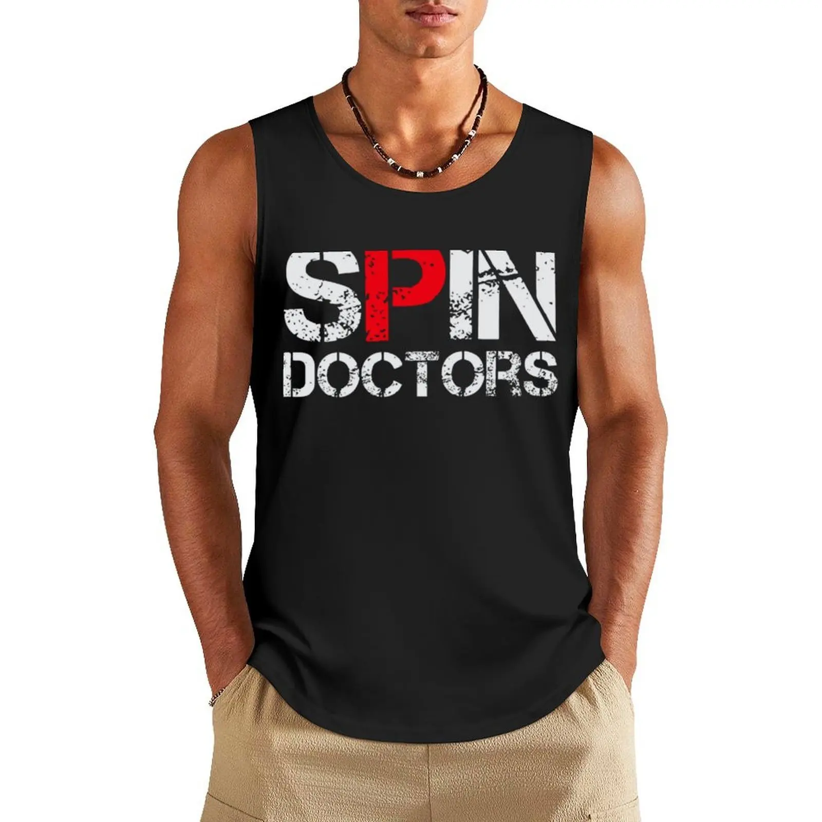 

Spin Doctors Tank Top Men's tops sports suits Bodybuilding shirt singlet for men