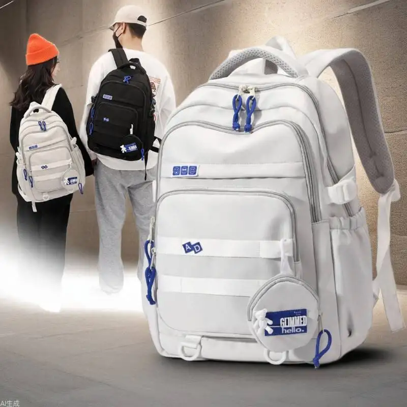 New Arrival Nylon School Backpack for Boys Lightweight and Spacious Dual-Shoulder Design for Middle School Students