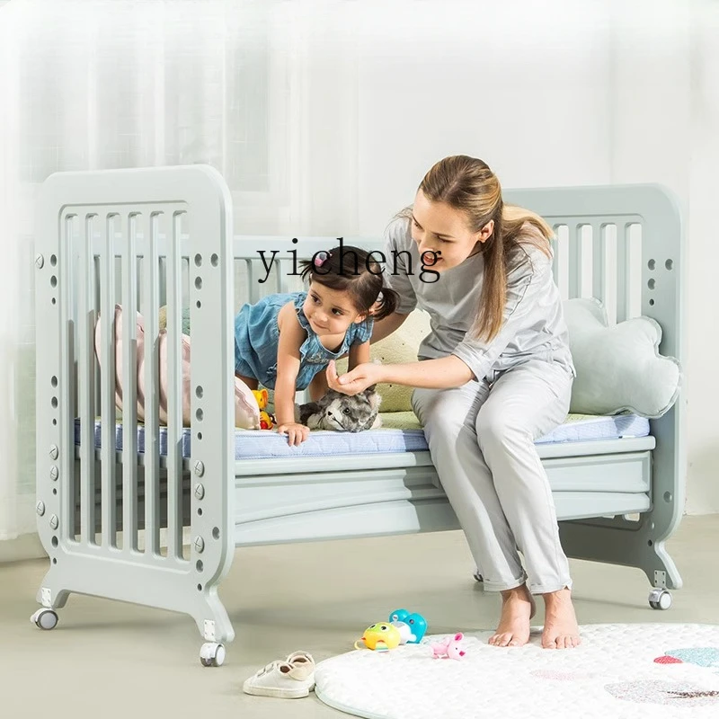 Tqh Babybett nähen europäisches Kinder bett multifunktion ales Neugeborenen bett