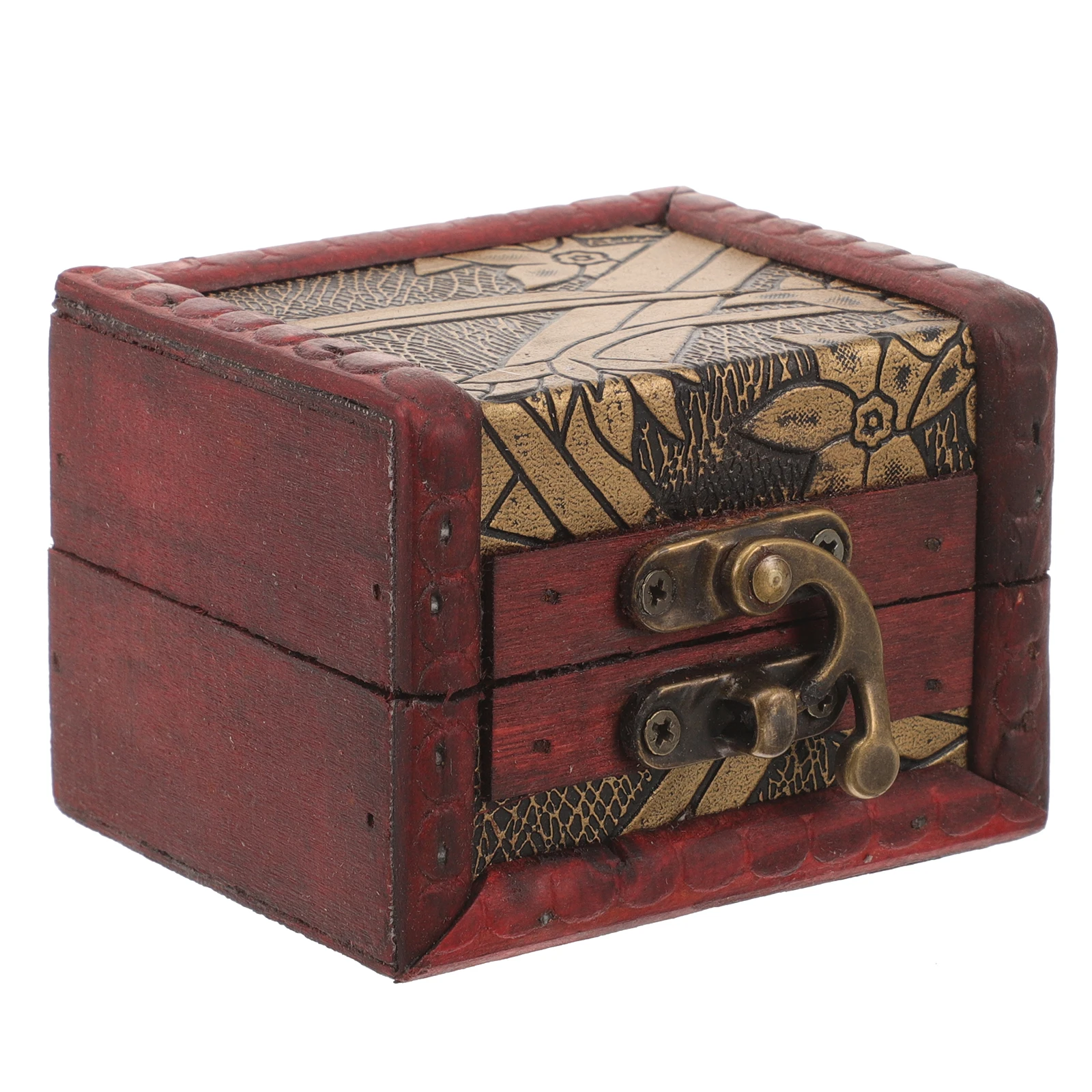 

Portable Jewelry Box Retro Small Square Storage Alloy Lightweight Safe Compact For Pendants BraceletsVintage Decorative
