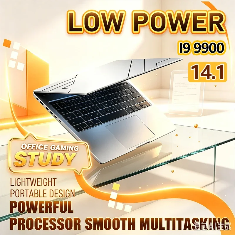 14.1 Inch Intel I9-9900 Laptop 32GB RAM 2TB SSD Windows 11 Pro Portable Notebook for Study Office Entertainment