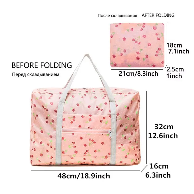 Foldable Travel Bags Large Capacity Nylon Waterproof Handbags for Women And Men Luggage Storage Organizer for Clothes