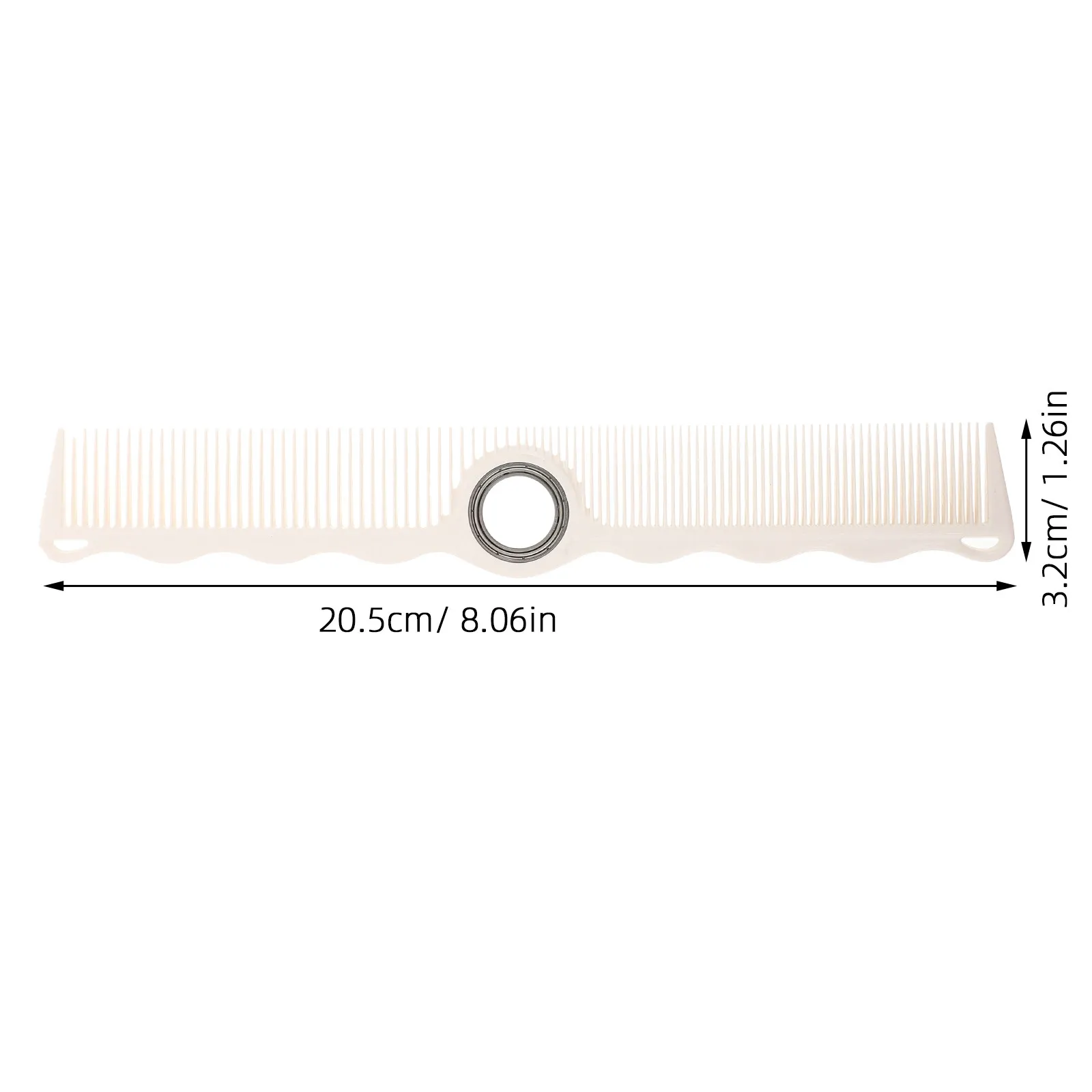 Rotating Pin Hair Cutting Comb Fine Tooth Rotatable Shaft Barber Comb White Styling Tool for Hairdressers Wide Tooth Hair Brush view 5