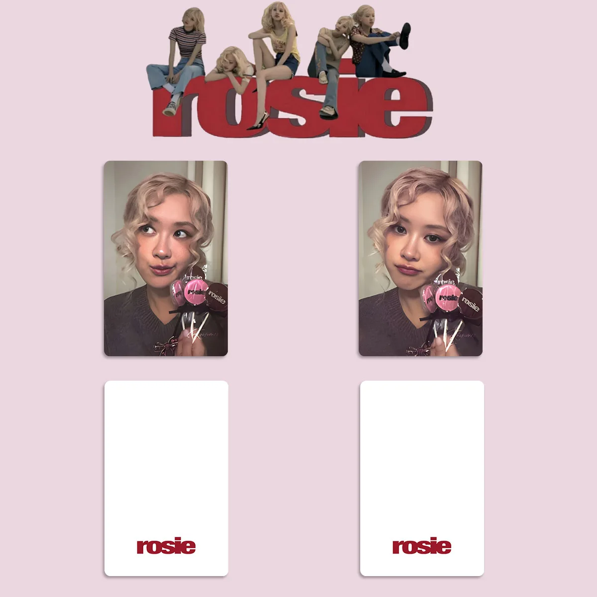 Kpop Idols ROSE Solo Album ROSIE Photocard Double Sides Printing Special Card Korean Style LOMO Card Fans Collection Gift