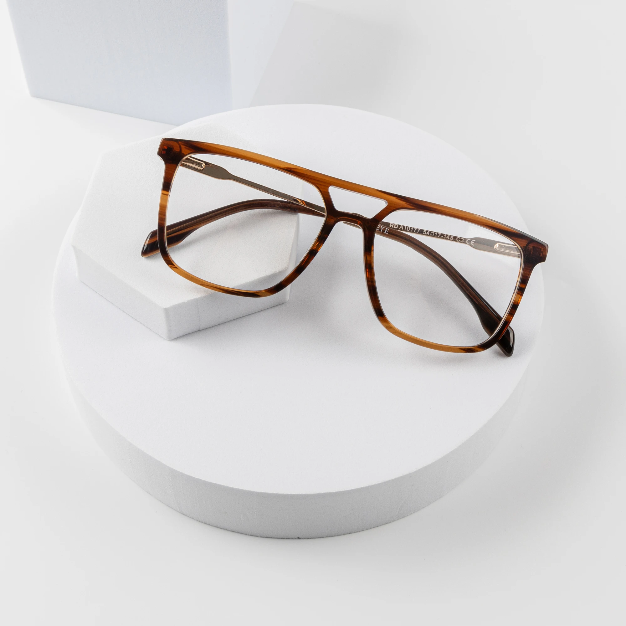 1 пара женских модных оправок для очков из ацетата и металла в квадратной оправе, дизайнерская модель 2024 года, подходящая для ежедневной работы