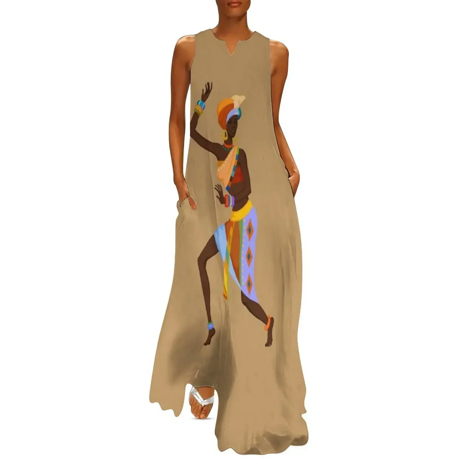 

African Dance, Brazilian Capoeira Long Dress clothes for women elegant dress women clothing 2025 new arrivals Dress
