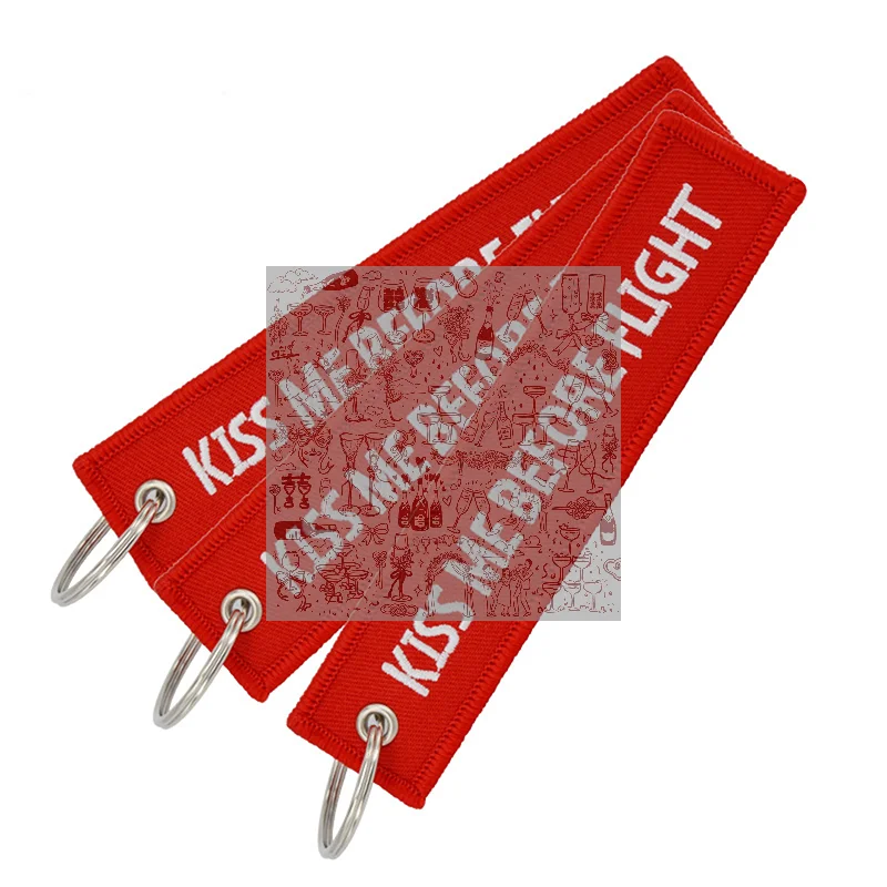 Before Flight Key Chain Label Embroidery Keychain with Metal Plane Key Chain for Aviation Gifts Car Keychains