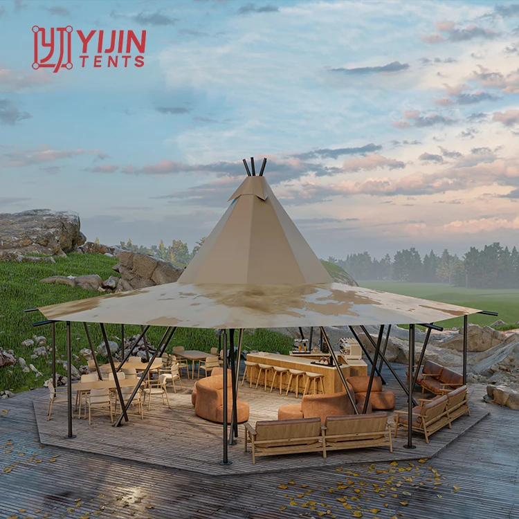 New Arrival Tourist Resort Membrane Tent Structure Building Lodge Glamping Safari Tent Removable