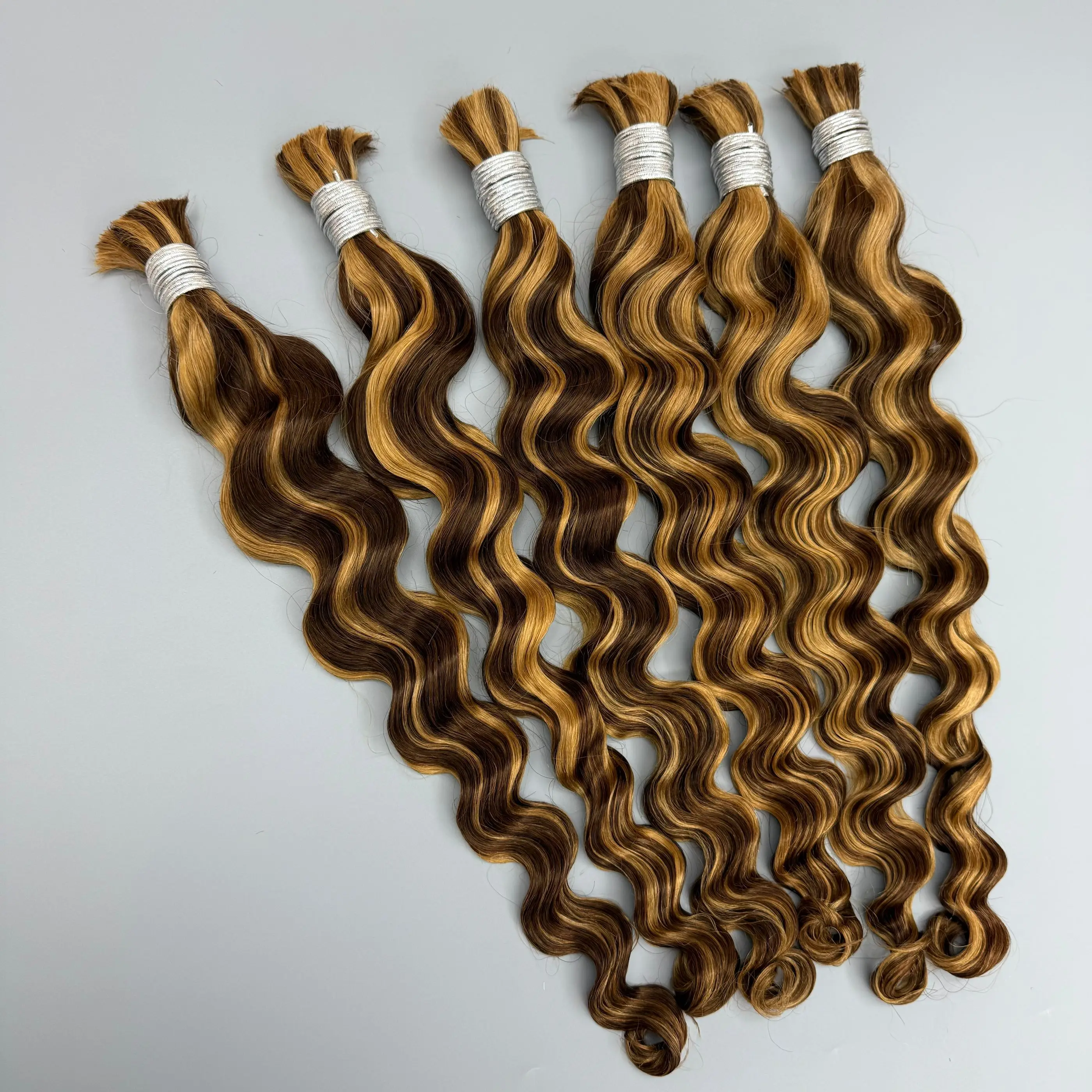Highlig Bulk Human Hair For Braiding Loose Deep Wave Bulk Human Hair For Boho Braid Knotless Twists Wholesale Bundles Extensions