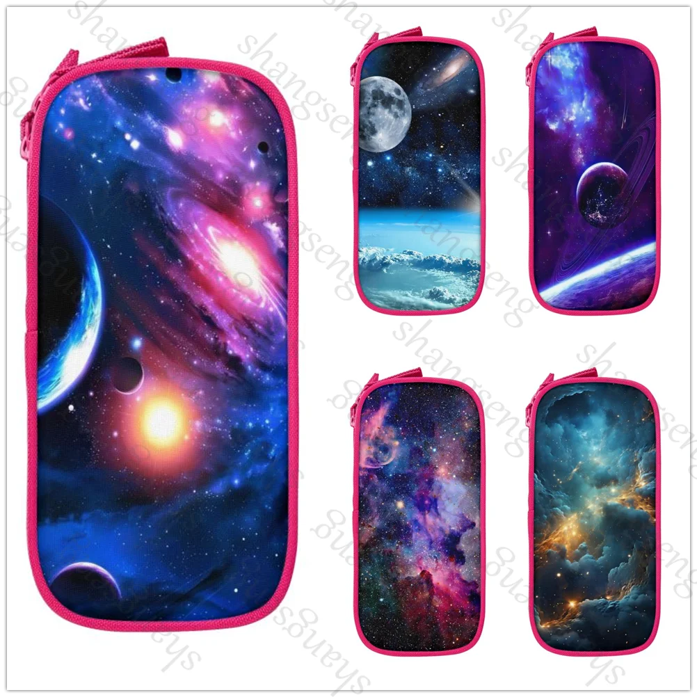 

Starry universe Printed Pattern Large Capacity Pencil Case Stationery School Supplies Pouch Office Desk Kids Pen Case Box