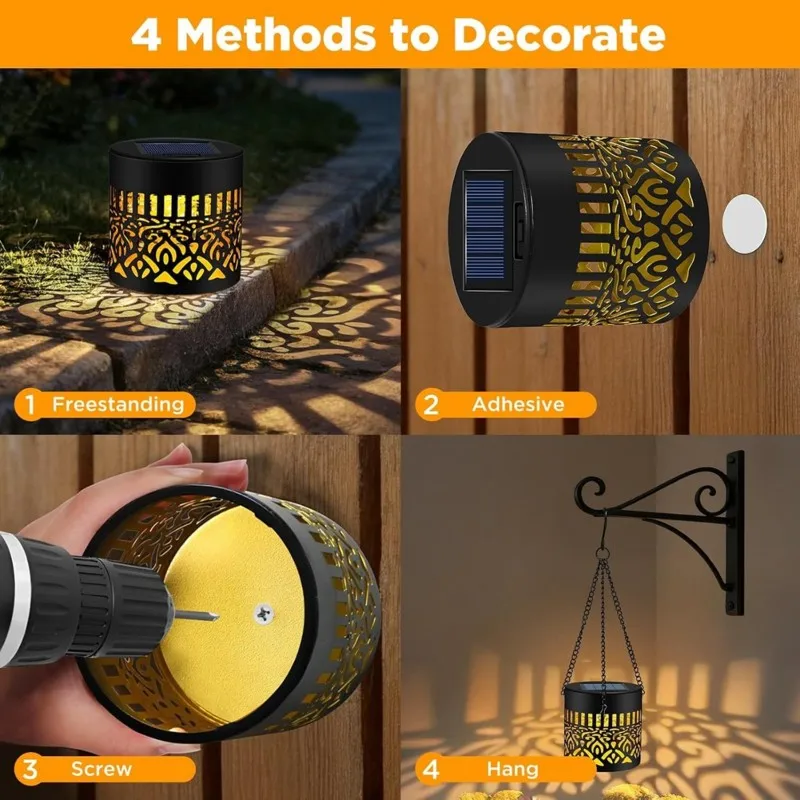 Special Offer~Solar Fence Lights Outdoor, Solar Powered Wall Deck Step Light Hanging Decorative Lighting For Garden Patio