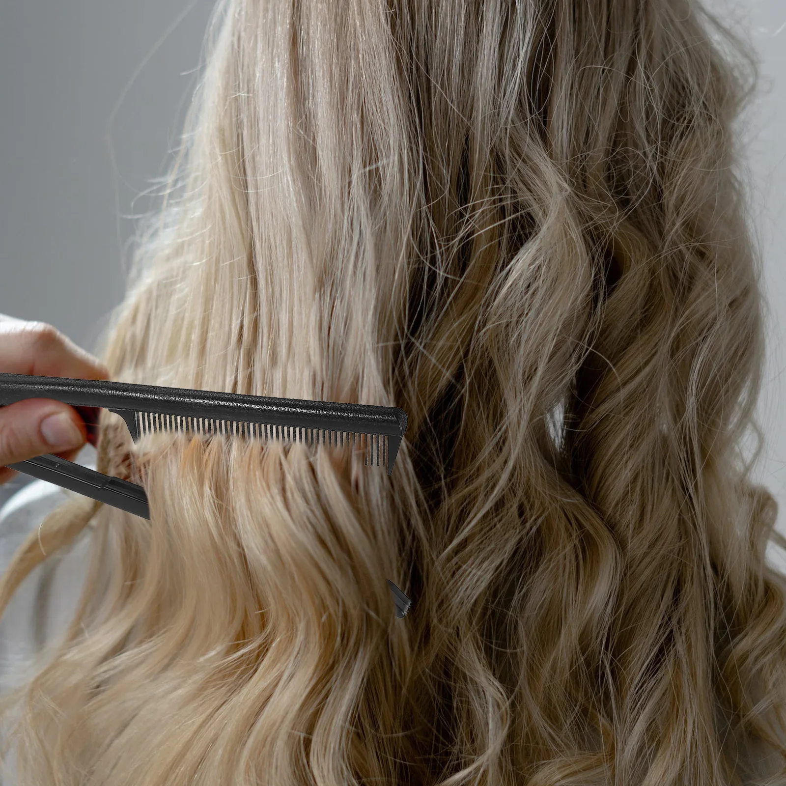 2 pçs preto em forma de v alisador de cabelo pente resistente ao calor ferramenta de estilo para cabelo liso em forma de v pente ferramentas de cabeleireiro
