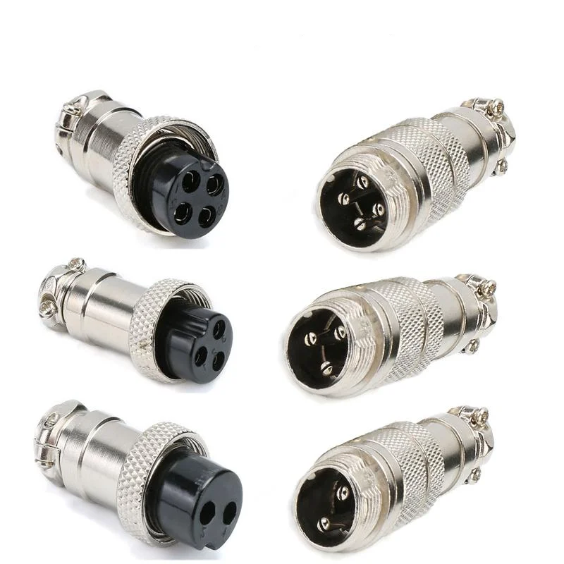 1set GX16 16mm 2/3/4/5/6/7/8 Pin Aviation Socket Plug Wire Panel Connectors Butt Male & Female Electrical Connector