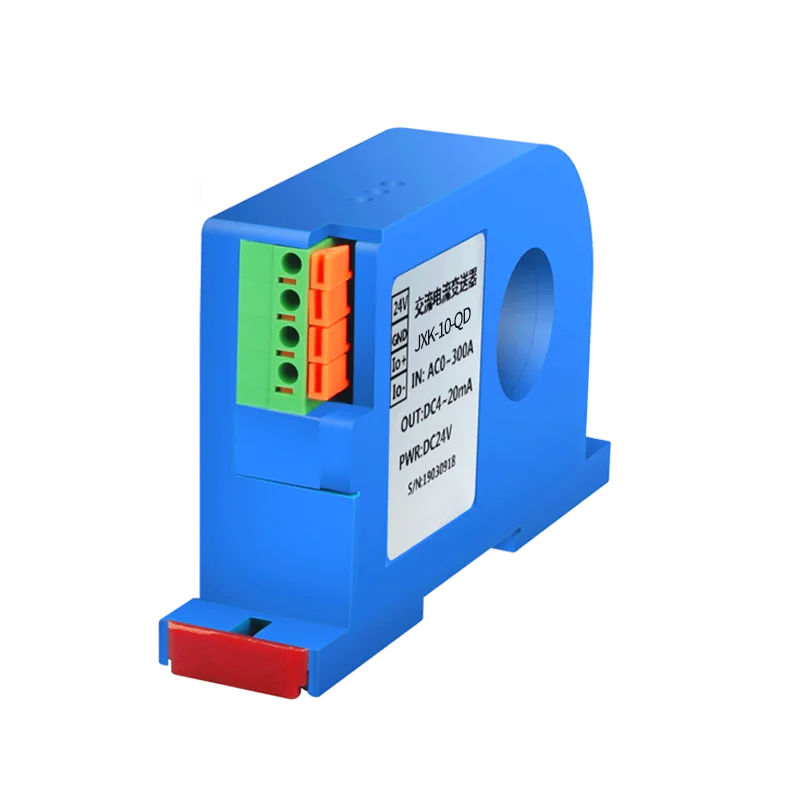 AC Current Sensor 10mA 20mA 500mA,10A,50A,300A,600A Current Transducer DC24V 4-20ma 0-10V RS485 Hall Effect Current Transmitter