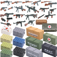 WWII Military Waffen Building Blocks German Bicolour Guns MP40 Army Soldier Sniper Rifles Medical Emergency Waffen Kit Brick Toy