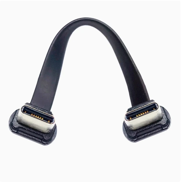 10 Uds adaptador tipo C Cable adaptador macho a macho PD 65W FPC carga rápida para teléfono tableta portátiles 7CM