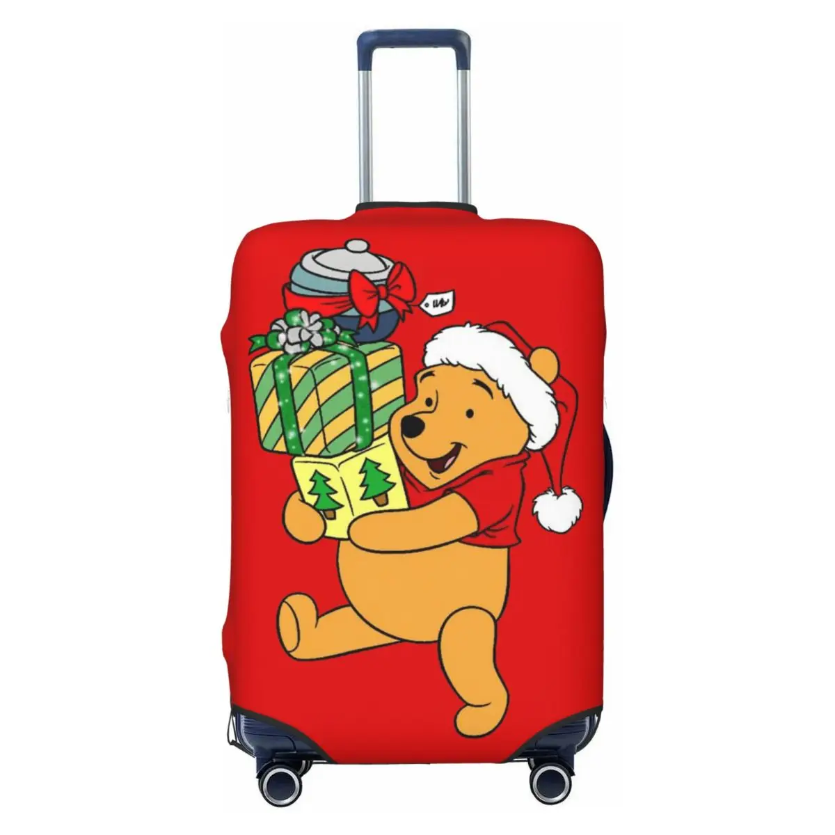 

Custom Winnie Anime The Pooh Christmas Travel Luggage Cover Elastic Suitcase Cover Protector Fit 18-32 Inch