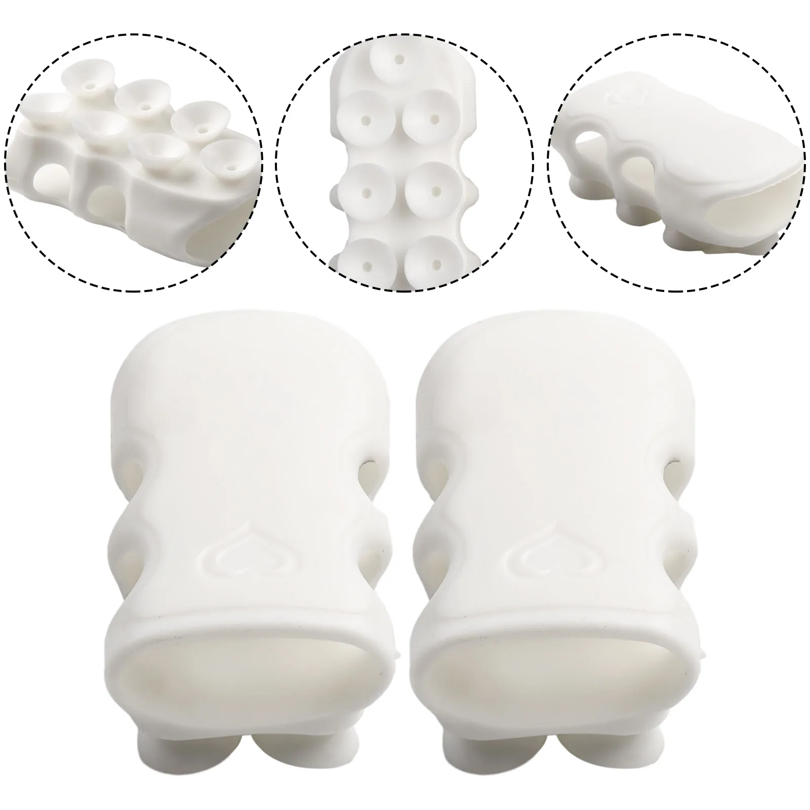 With Holder Shower 1/2pcs Bracket Hooks Silicone Adjustable Head Mounted Movable Rack Suction Accessories Tool