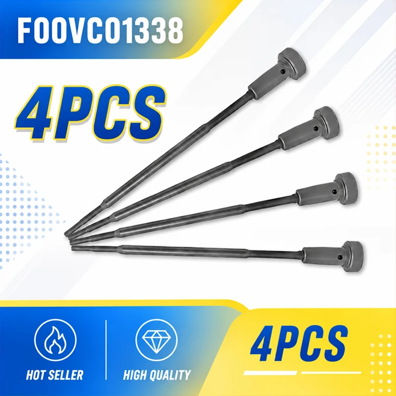 F00VC01338 4PCS Diesel Common Rail Fuel Injector Valve Assembly Is Compatible With Injector 0445110248 0445110273 LF1642