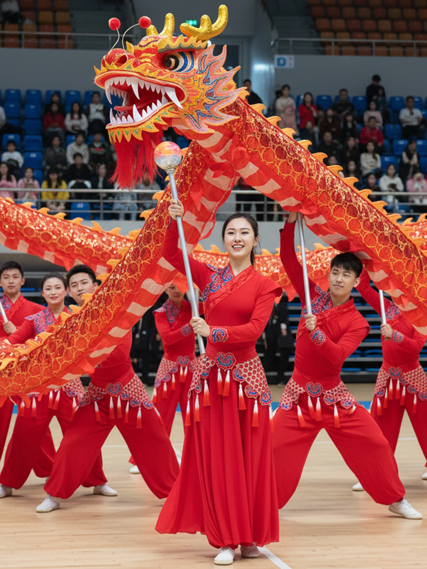 

Adult Dragon Lion Dance Drum Performance Costume Women's New 2026 Sle Winter Opening Dance Music Drum Waist Drum Online Exc...