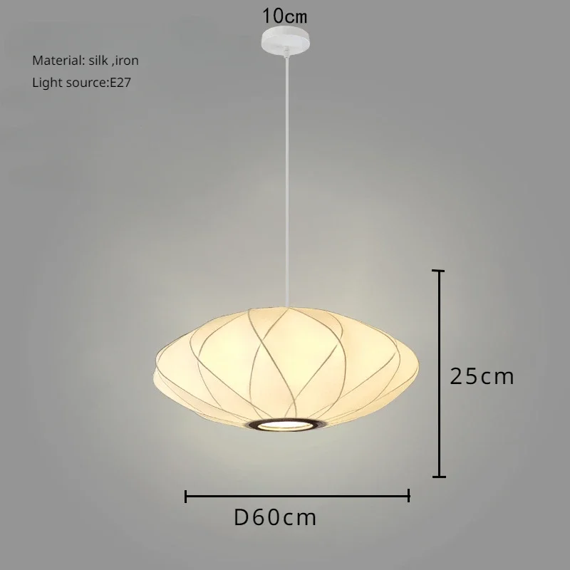 Modern Silk LED Pendant Lamp Denmark Designer Hanging Light for Living Room Hotel Restaurant Factory Direct High-End Home Decor