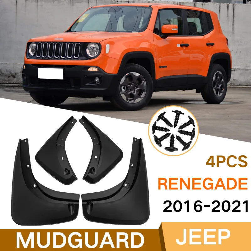 

For Jeep Renegade 2015-2021 black car mudguard Reduce dust Resist tire dirt car accessories tools