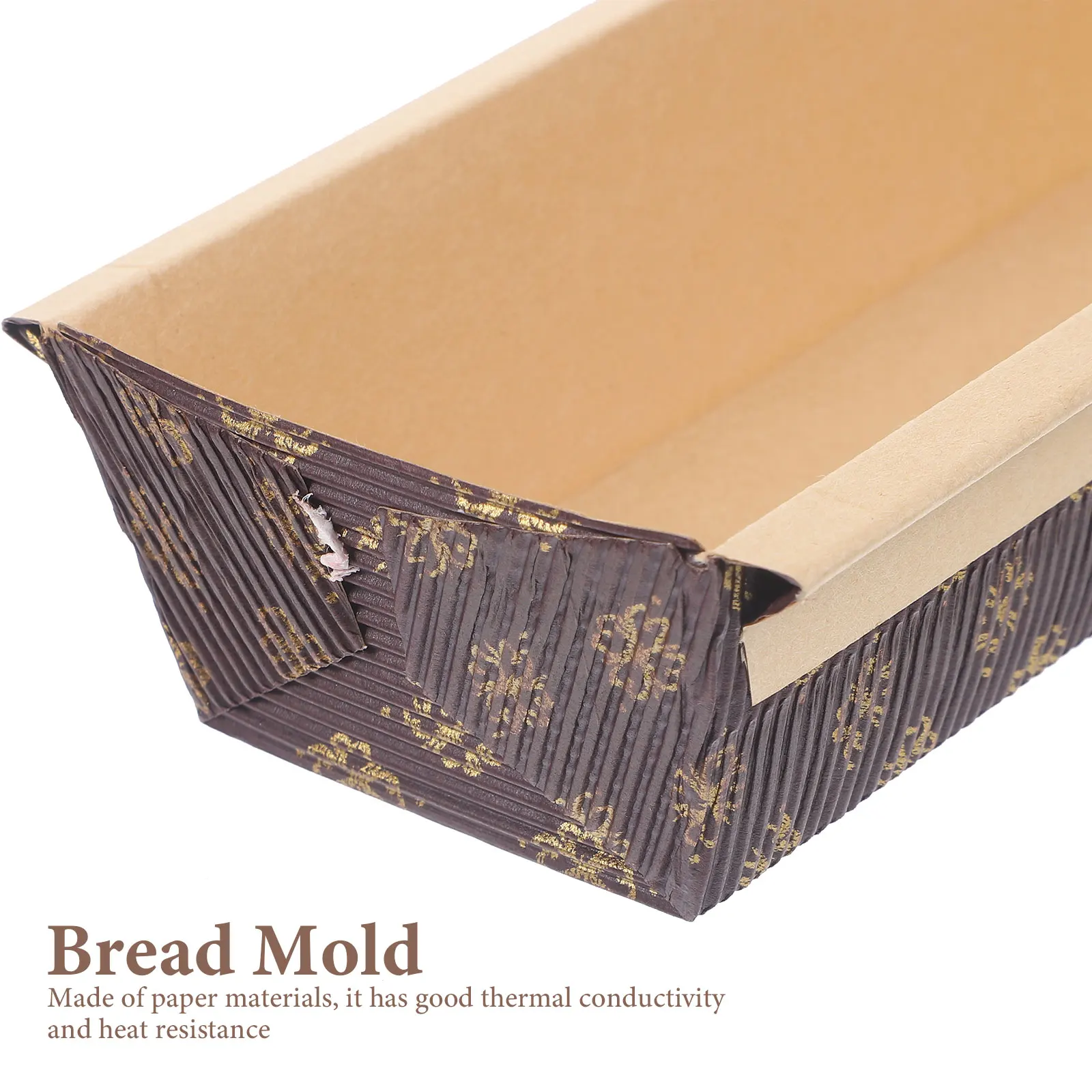 

25Pcs Boat-Shaped Loaf Baking Molds Nonstick Heat Resistant Paper Bread Pans Even Heat Distribution for Home Cooking Party