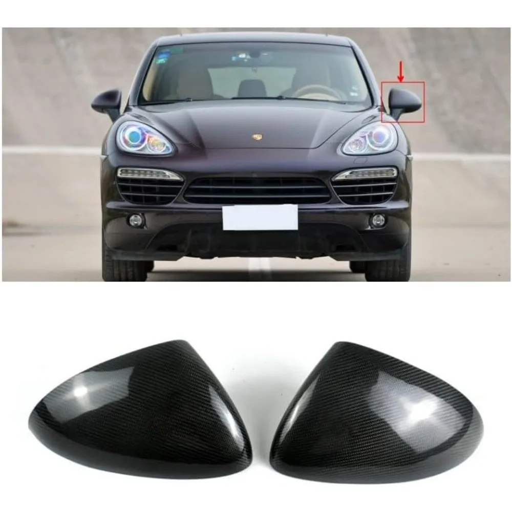 

Carbon Fiber Mirror Covers Fits for Porsche cayenne 958 2011-2014 2pcs Rearview Mirror Caps Paste installation