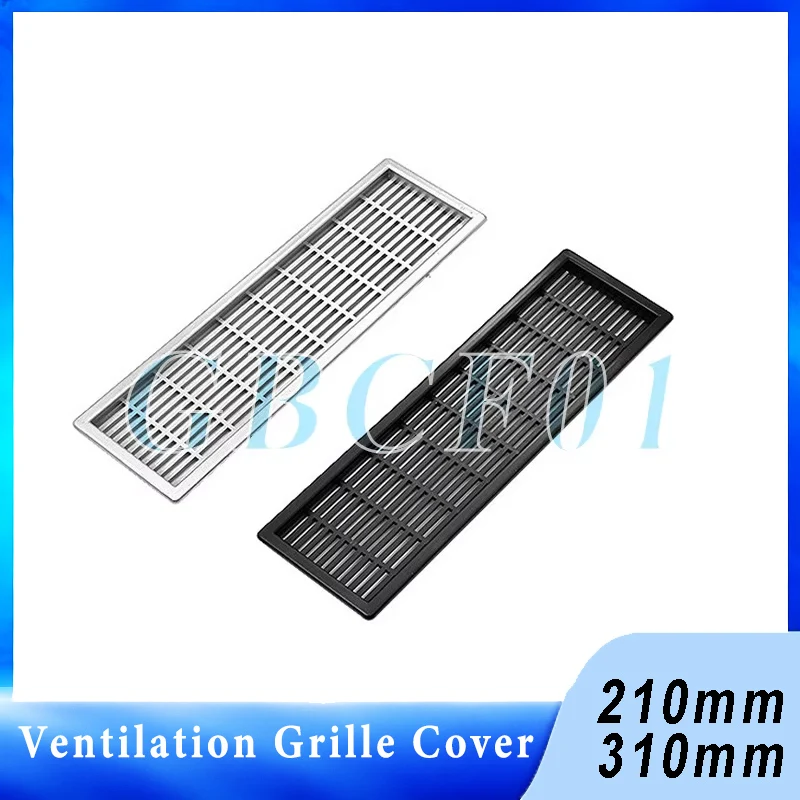 Plastic Rectangular Flat Ventilation Grille Cover for Cabinet Wardrobe Shoe Cabinet Decorative Air Vent 230mm-310mm