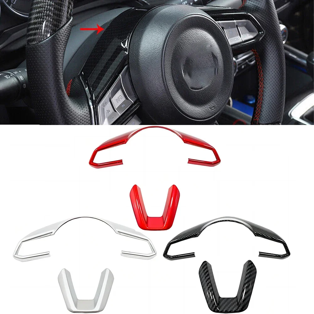 Car Steering Wheel Covers Trim Sticker For Mazda 2 Demio 3 6 CX-3 CX-5 CX5 CX-4 CX8 CX-9 Axela ATENZA 2017 2017-2021 Accessories