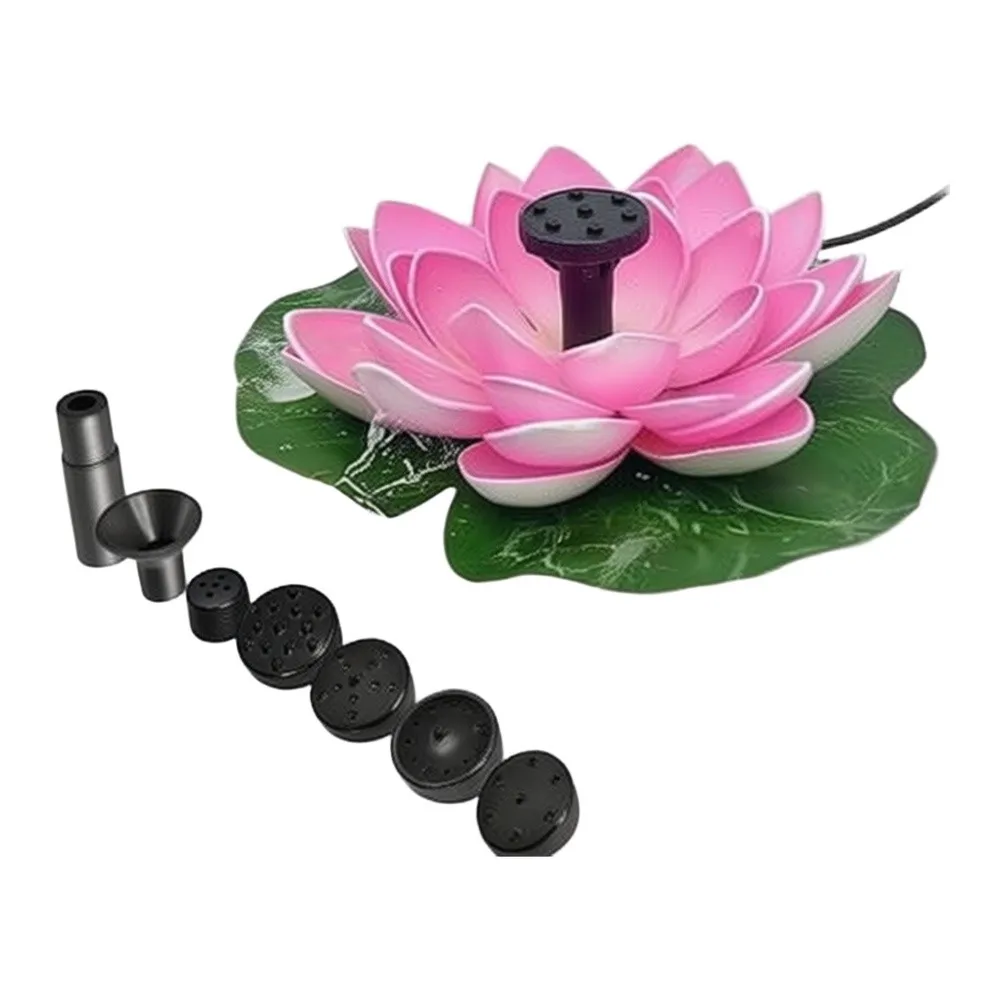 Lotus Style Solar Fountain for Outdoor Garden Decoration Powered by Sunlight No Wiring Needed for Patios Terraces or Small Ponds