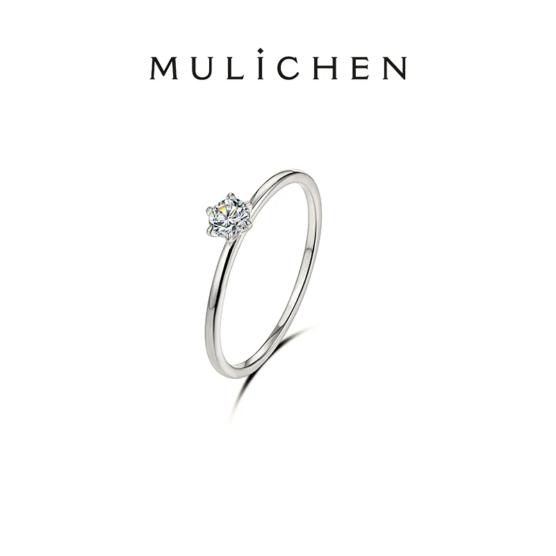 

MULICHEN GH Color 3.5mm Moissanite Ring For Women Silver 925 Jewelry Dating Gift Accessories Rings Black Friday Sale 2022