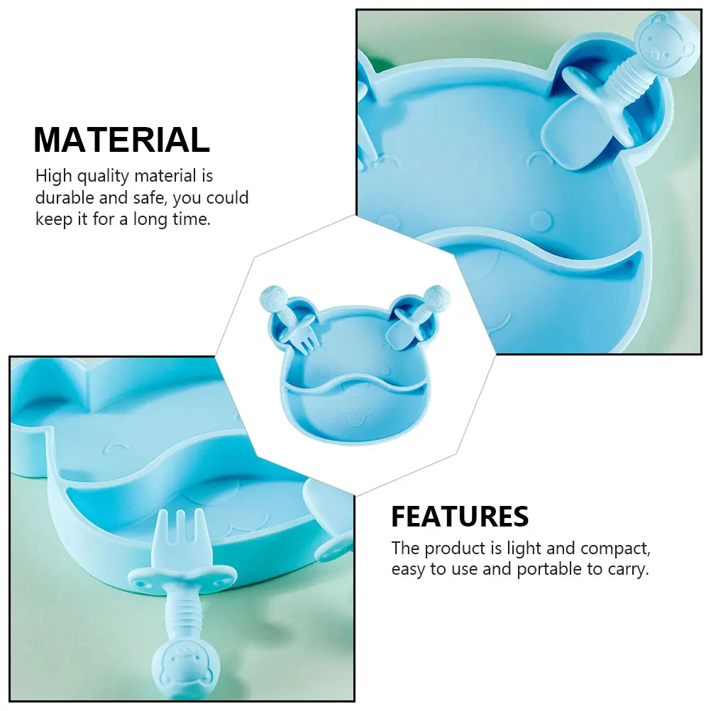 

1 комплект, 1 комплект, силиконовая детская посуда, тарелка для закусок с героями мультфильмов, легкая, прочная, безопасная для пищевых продуктов, детская обеденная тарелка для использования в час еды