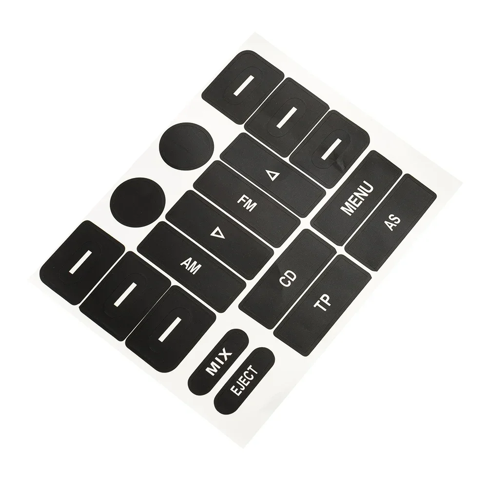 001           Car PVC Radio Button Repair Sticker For Golf MK5 For Passat Radio Knobs Repair Sticker Worn Button Car Accessories