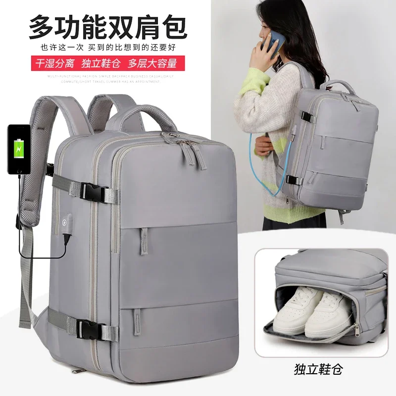 Nylon Solid Business Versatile Travel Bag High Capacity Zipper Fashion Backpack 2025 Spring New Style Best-selling Computer Bags