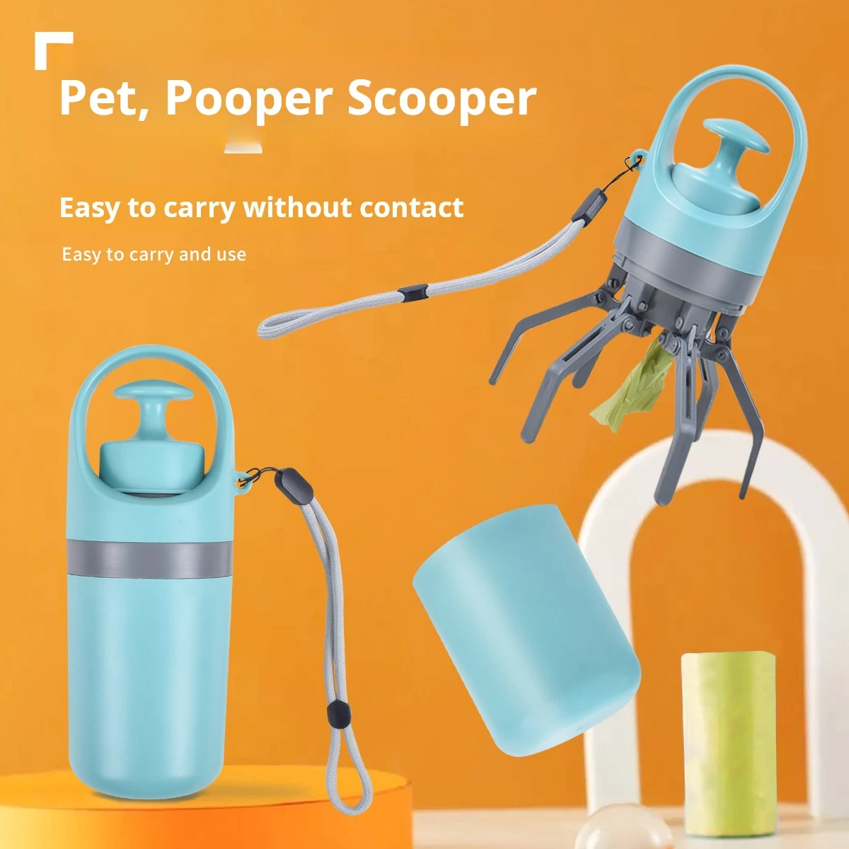

Zero Contact Pet Pooper Scooper Dog Portable Six-claw Shit Shovel Poop Picking Distributor