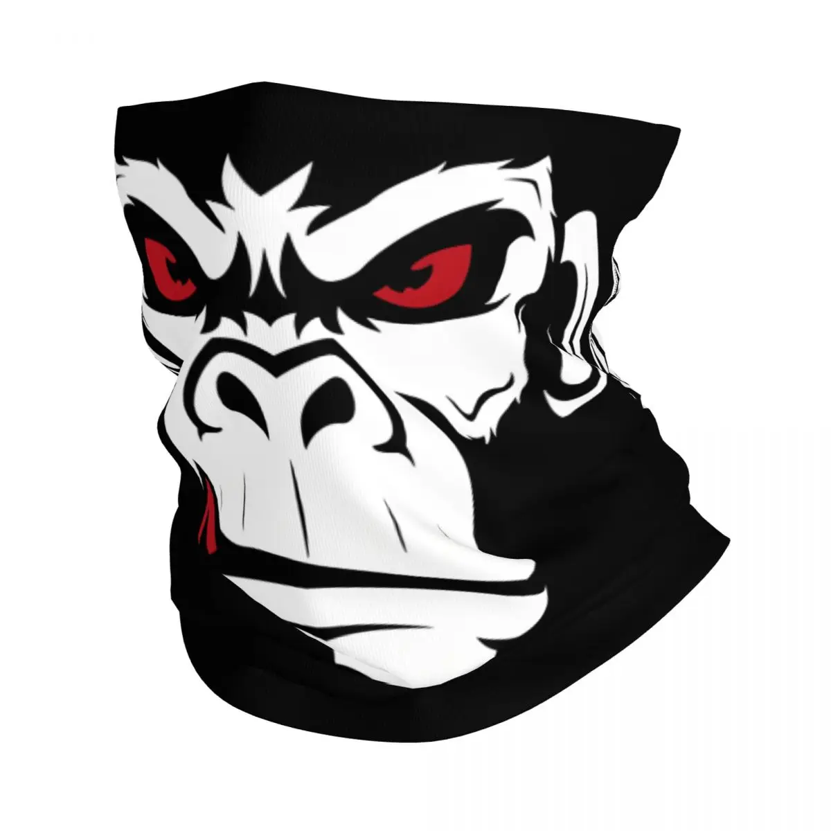 Angry Gorilla Face Motocross Bandana Neck Gaiter Printed Monkey Gorilla Wrap Scarf Balaclava Cycling Unisex Adult All Season