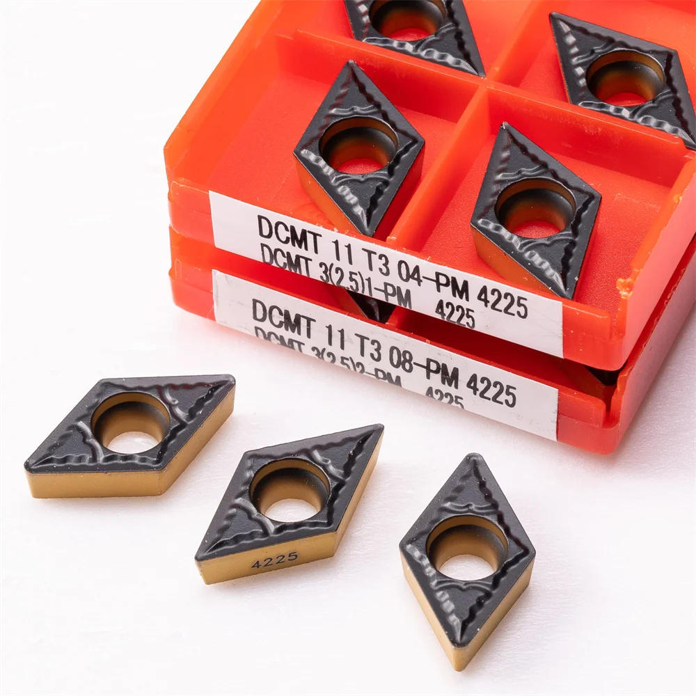 Imagem -02 - Ferramentas de Torneamento Externo Dcmt11t304 Dcmt11t308 Pm4225 Carboneto Cnc Ferramentas de Gerencio Dcmt11t304 pm 4225 de Alta Qualidade