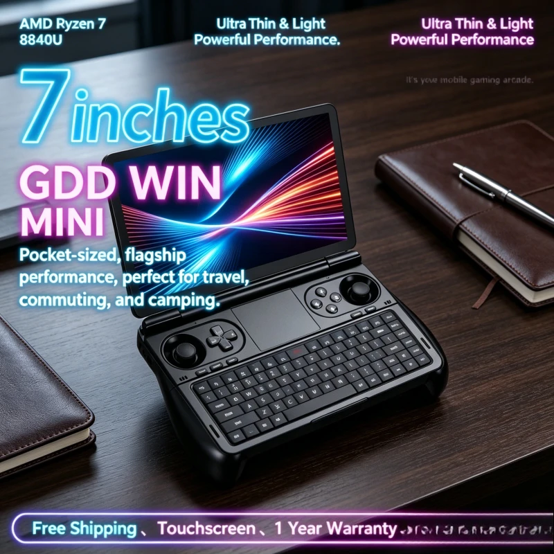Nuevo GPD WIN Mini 2026, 2TB PCIE4.0, 32GB RAM, AMD AI 9 HX 370, Consola de Juegos Portátil de 7 Pulgadas, Mini Laptop, Tablet, Gamepad