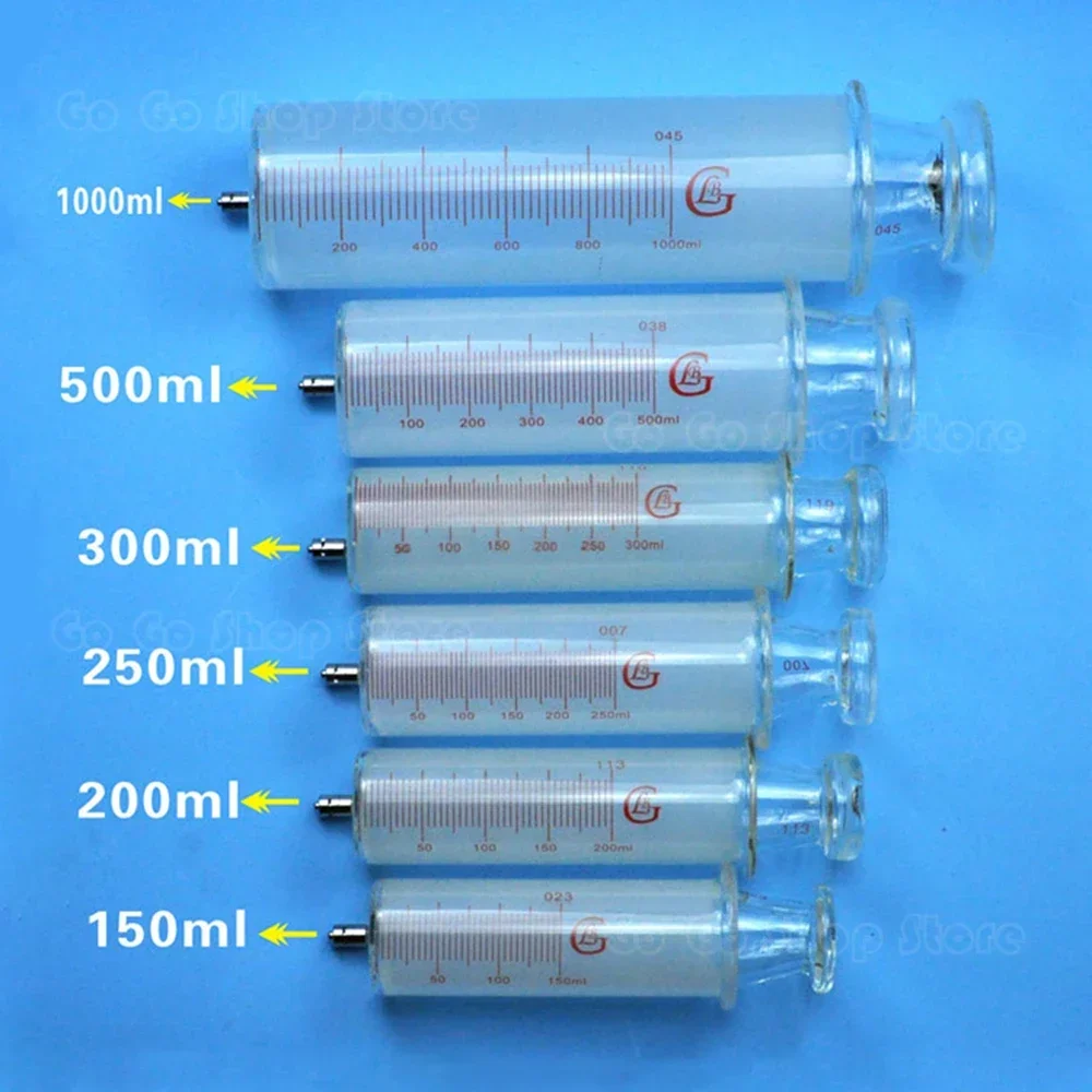 150ml, 200ml, 250ml, 500ml, 1000ml glass syringe, glass syringe, glass syringe perfusion device