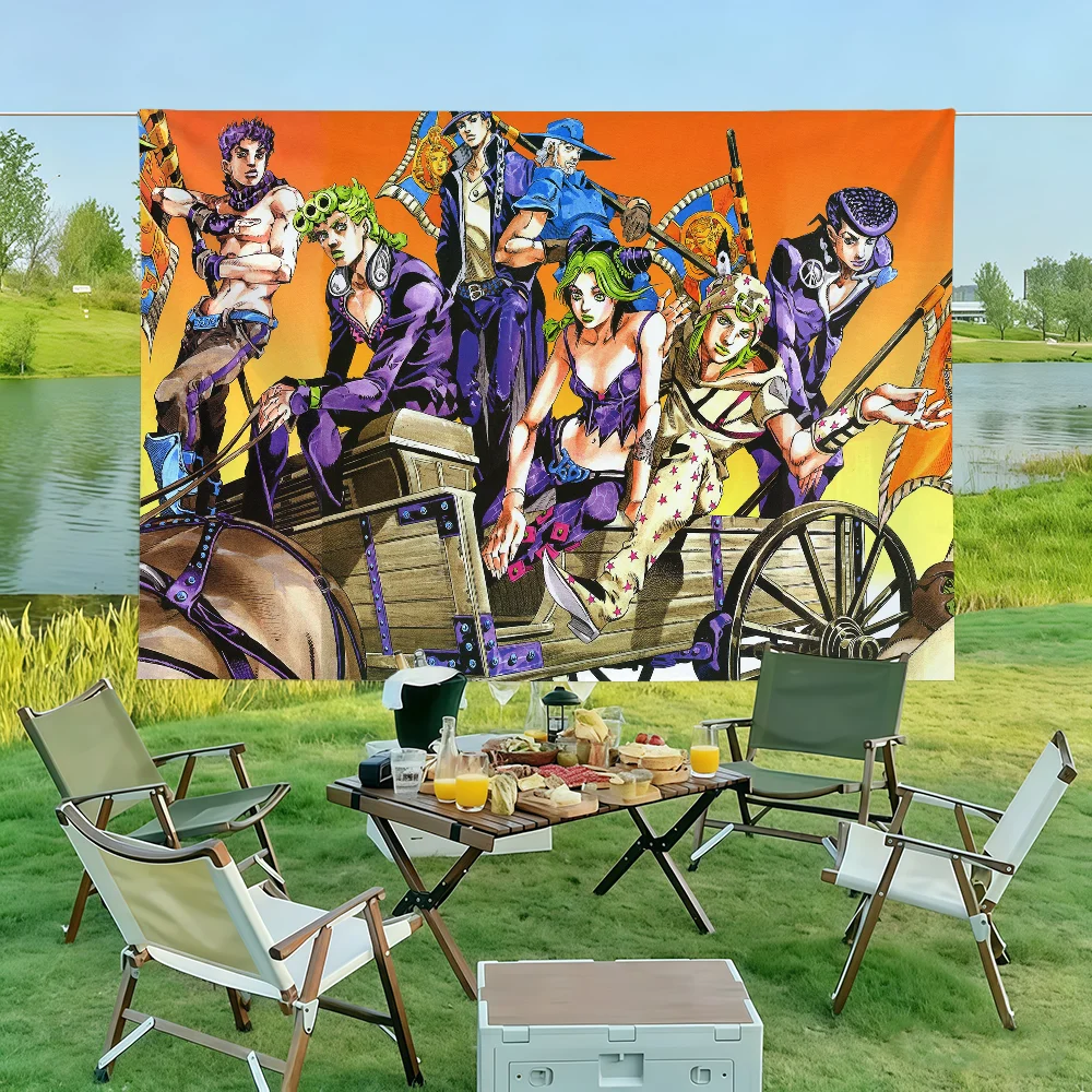 Anime J-JoJo Jolyne Cujoh Flag Wall Decorations Home Decor Suitable For Living Rooms Bedrooms Dormitories Parties And Holidays