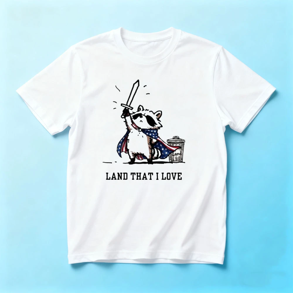 

4th of July 250th Anniversary T-Shirt Feral Patriotic Raccoon TShirt Independence Day 250th Anniversary T-Shirt Men Women Tops