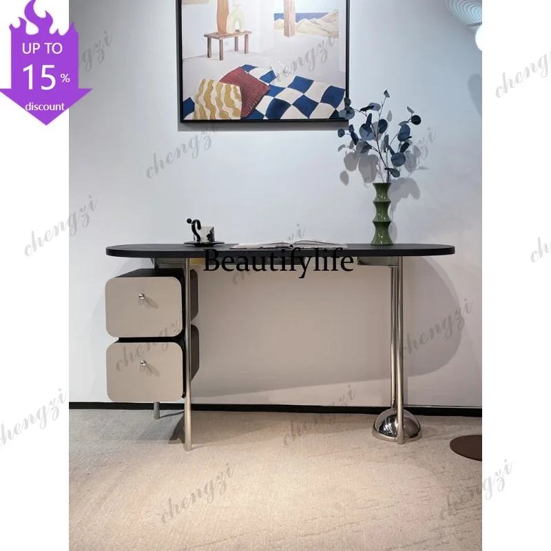 B178 Home study desk Solid wood Italian minimalist boss desk Writing table