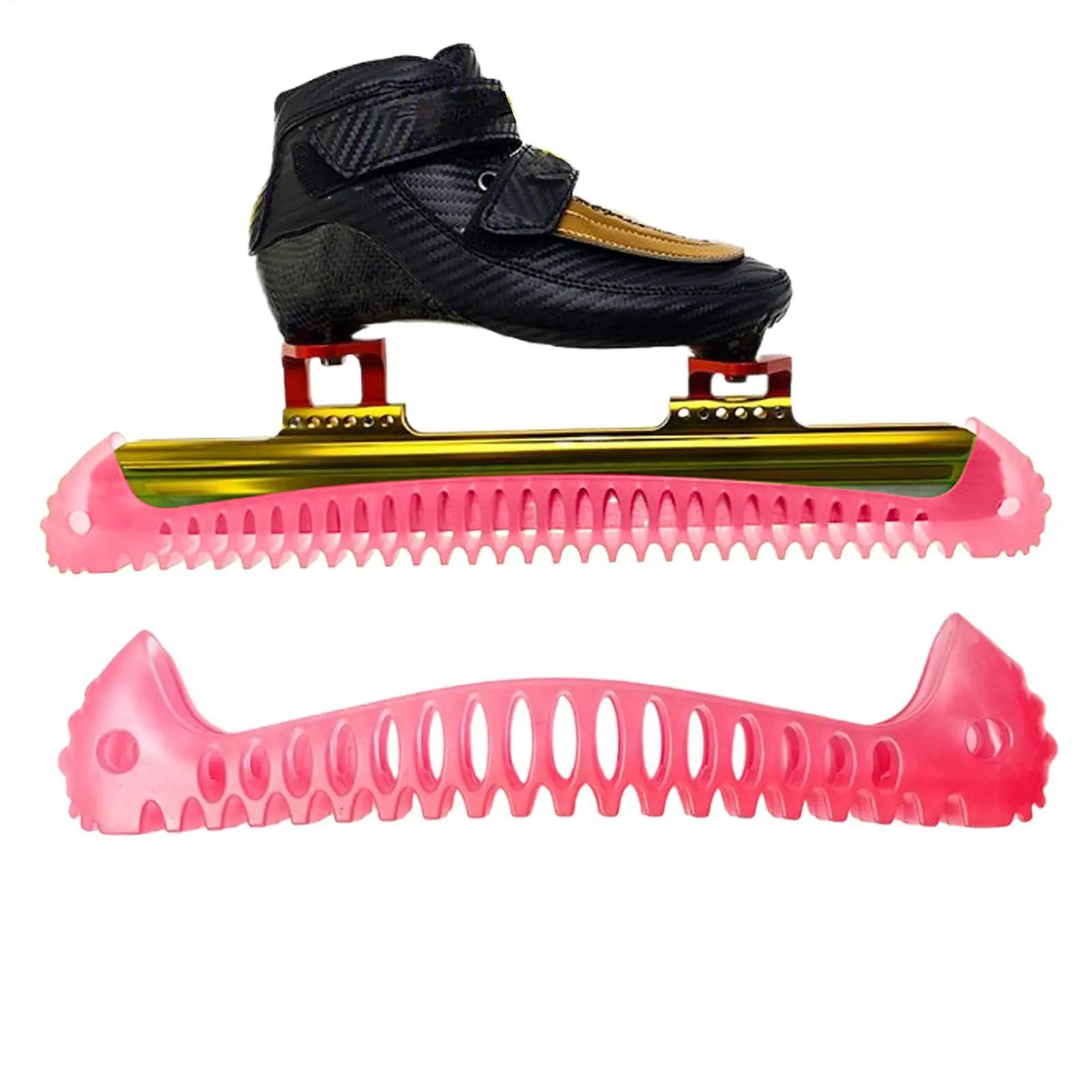 1 Pair Ice Hockey Figure Skate Blade Covers Adjustable TPU Material Ice Skate Blade Guards Ice Knife Blade Guard Skate Protector