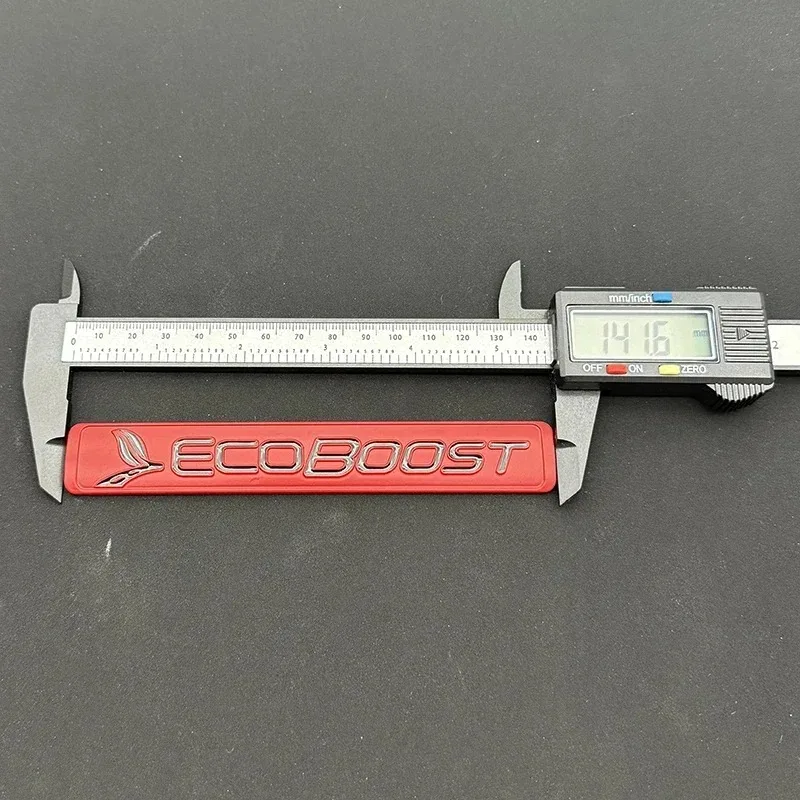 ثلاثية الأبعاد شعار معدني Ecoboost شعار سيارة الخلفي الجذع شارة ملصق لفورد فوكس فييستا كوغا الهروب الانصهار موستانج Ecoboost اكسسوارات #6